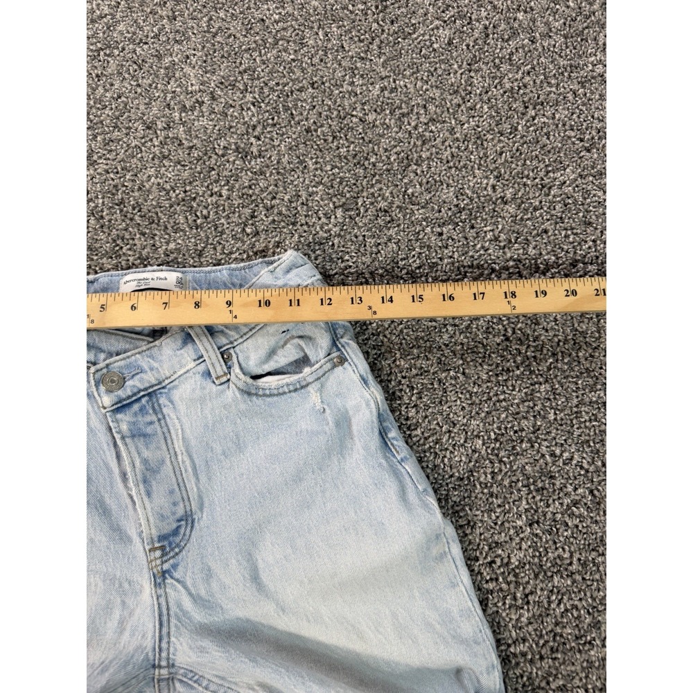 Abercrombie & Fitch Curve Love The Dad High Rise Jeans Women's Size 24 Blue - Picture 8 of 12